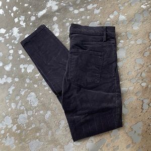 High waisted velvet corduroy skinny pants